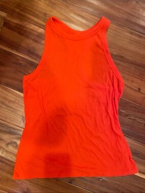 Old Navy Bright Orange Ribbed Tank
